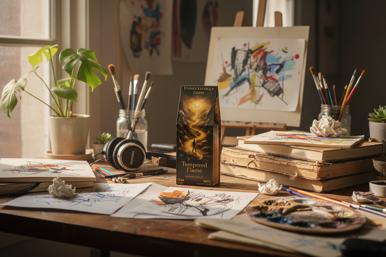 Tempered Flame in creative workspace