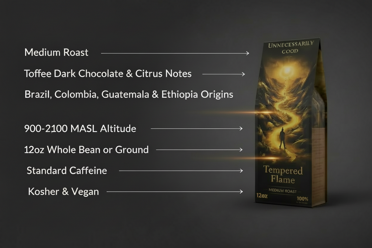 Tempered Flame - Medium Roast - 12oz - Detail 1